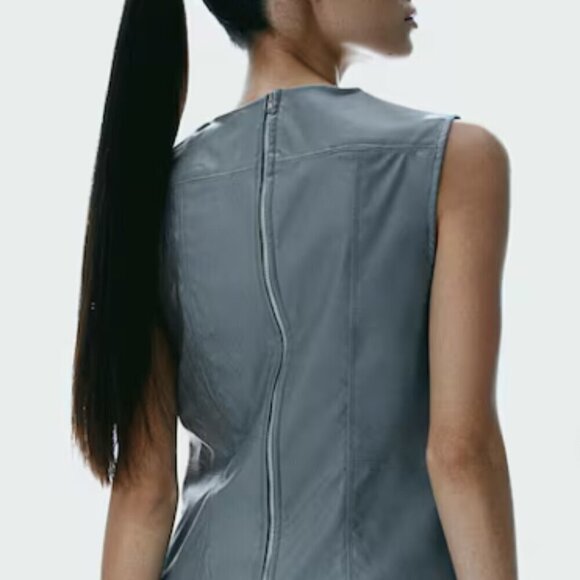 H&M 'Divided' Faux Leather Tank - Size XL - Picture 2 of 8